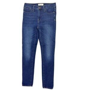 Madewell Size 26 Womens Jeans 9" Mid Rise Skinny Dark Wash Stretch